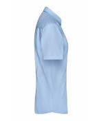 Dames Ladies' Shirt Short-Sleeved Micro-Twill Lichtblauw 8565