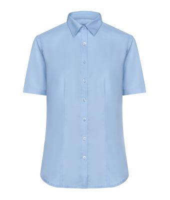 Dames Ladies' Shirt Short-Sleeved Micro-Twill Lichtblauw 8565