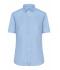 Dames Ladies' Shirt Short-Sleeved Micro-Twill Lichtblauw 8565