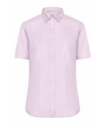 Dames Ladies' Shirt Short-Sleeved Micro-Twill Lichtroze 8565