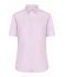 Dames Ladies' Shirt Short-Sleeved Micro-Twill Lichtroze 8565