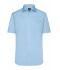 Heren Men's Shirt Short-Sleeved Micro-Twill Lichtblauw 8566