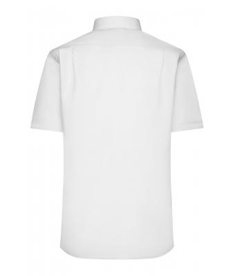 Heren Men's Shirt Short-Sleeved Micro-Twill Wit 8566