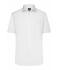 Heren Men's Shirt Short-Sleeved Micro-Twill Wit 8566