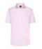 Heren Men's Shirt Short-Sleeved Micro-Twill Lichtroze 8566