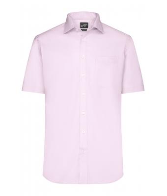 Men Men's Shirt Shortsleeve Micro-Twill Light-pink 8566