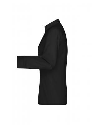 Femme Chemise femme à manches longues Oxford Noir 8567
