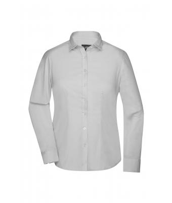 Dames Ladies' Shirt Longsleeve Oxford Zilver 8567