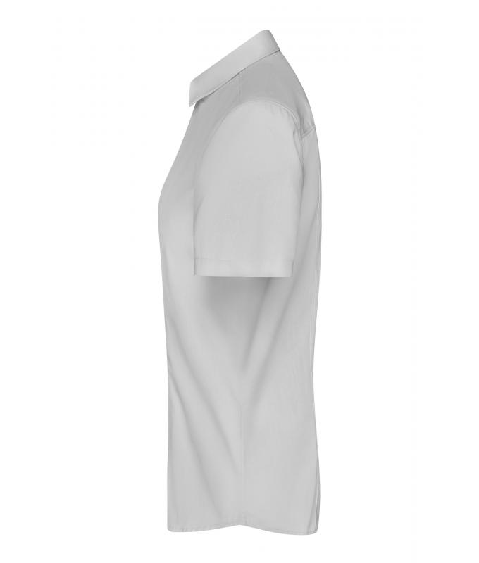 Dames Ladies' Shirt Shortsleeve Oxford Zilver 8569