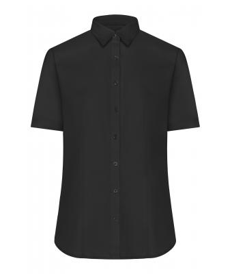 Damen Ladies' Shirt Shortsleeve Oxford Black 8569