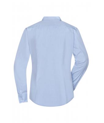 Femme Chemise femme à manches longues Herringbone Bleu-clair 8571