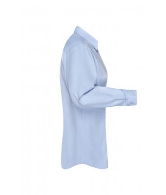 Dames Ladies' Shirt Longsleeve Herringbone Lichtblauw 8571
