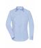 Dames Ladies' Shirt Longsleeve Herringbone Lichtblauw 8571