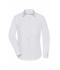 Dames Ladies' Shirt Longsleeve Herringbone Wit 8571