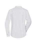 Damen Ladies' Shirt Longsleeve Herringbone White 8571