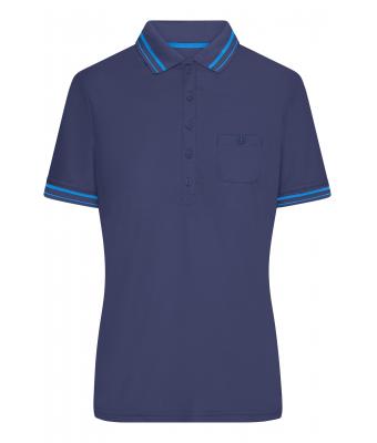Dames Ladies' Polo Navy/aqua 8338