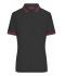 Damen Ladies' Polo Black/red 8338