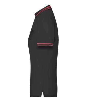 Damen Ladies' Polo Black/red 8338