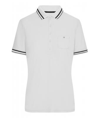 Dames Ladies' Polo Wit/zwart 8338