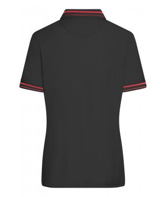 Femme Polo femme Noir/rouge 8338