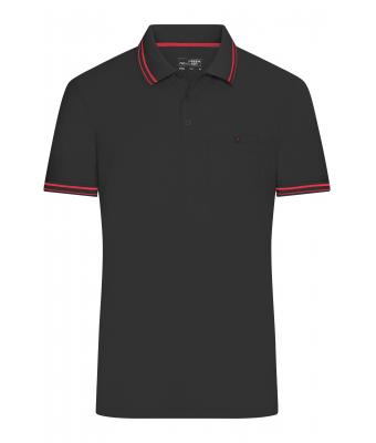 Men Men's Polo Black/red 8339
