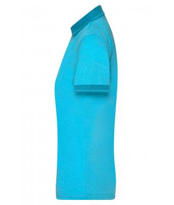 Ladies Ladies' Heather Polo Turquoise-melange/turquoise 8340