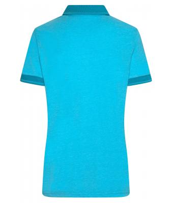 Ladies Ladies' Heather Polo Turquoise-melange/turquoise 8340