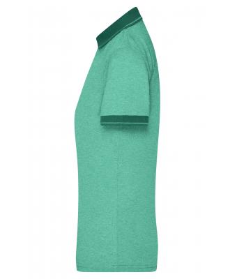 Ladies Ladies' Heather Polo Green-melange/dark-green 8340