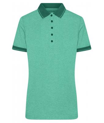 Ladies Ladies' Heather Polo Green-melange/dark-green 8340