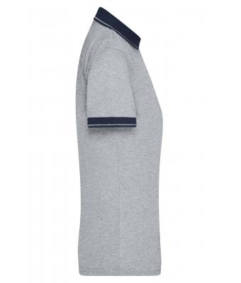 Ladies Ladies' Heather Polo Grey-heather/navy 8340