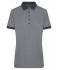 Dames Ladies' Heather Polo Zwart-melange/zwart 8340