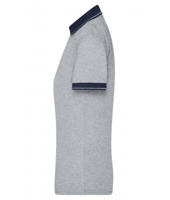 Dames Ladies' Heather Polo Heather grijs/navy 8340