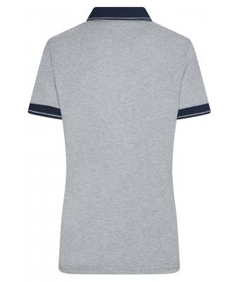 Dames Ladies' Heather Polo Heather grijs/navy 8340