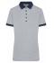 Dames Ladies' Heather Polo Heather grijs/navy 8340