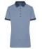 Dames Ladies' Heather Polo Blauw-melange/navy 8340