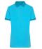 Dames Ladies' Heather Polo Turquoise-melange/turquoise 8340