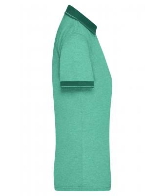 Damen Ladies' Heather Polo Green-melange/dark-green 8340