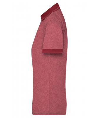 Dames Ladies' Heather Polo Wijnrood-melange/wijnrood 8340