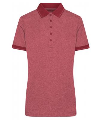 Dames Ladies' Heather Polo Wijnrood-melange/wijnrood 8340