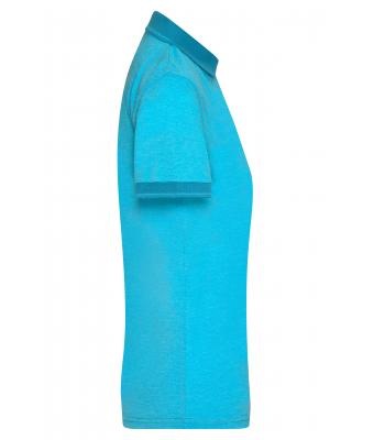 Femme Polo mélange femme Turquoise-mélange/turquoise 8340