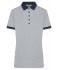Femme Polo mélange femme Gris-chiné-foncé/marine 8340