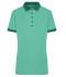 Femme Polo mélange femme Vert-mélange/vert foncé 8340