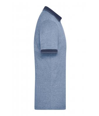 Heren Men's Heather Polo Blauw-melange/navy 8341