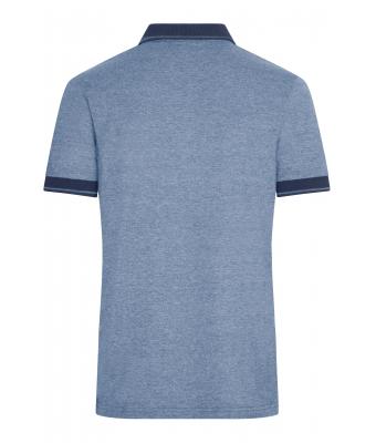 Heren Men's Heather Polo Blauw-melange/navy 8341