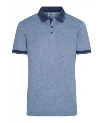 Heren Men's Heather Polo Blauw-melange/navy 8341