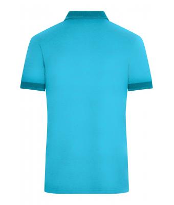 Heren Men's Heather Polo Turquoise-melange/turquoise 8341