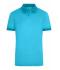 Heren Men's Heather Polo Turquoise-melange/turquoise 8341