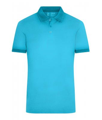 Men Men's Heather Polo Turquoise-melange/turquoise 8341