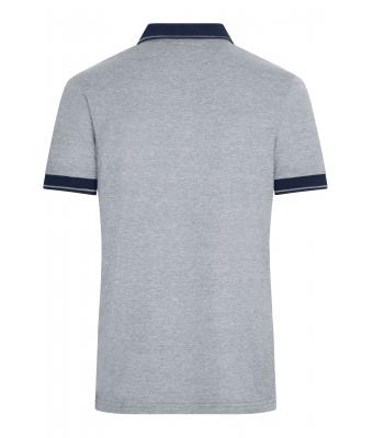 Heren Men's Heather Polo Heather grijs/navy 8341