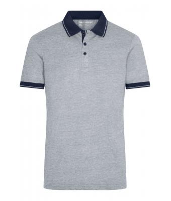 Heren Men's Heather Polo Heather grijs/navy 8341